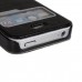 iPhone 4 4s - Genuine Leather Smart Window View Front Flip Stand Protective Phone Cover Case - Black